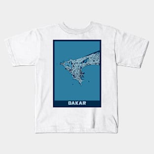 Dakar - Senegal Peace City Map Kids T-Shirt